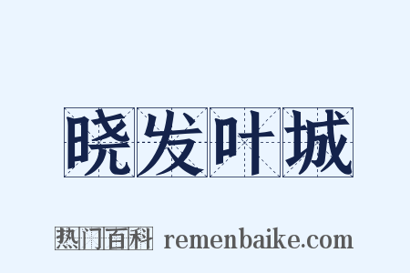 晓发叶城是什么意思的图片